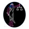Lady Justice Holding Sword and Balance Oval Neon Sign