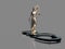 Lady of Justice statue and handcuffs 3d rendering