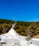 Lady Knox Geyser getting ready to explode and then exploding Rotarua New Zealand