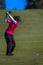 Lady Pro Golfer Top Swing