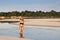 Lady at the Rio Negro in the Amazon of Brazil