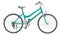 Lady\'s cyan sports bike