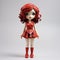 Lady Slam Bjr: A Red-haired 3d Plastic Doll With Audrey Kawasaki Style