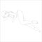 Lady sleeping on the floor Character outline illustration on white background