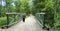 Lady walking at the Manoir Papineau National Historic Site of Canada