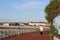 Lady walking on promenade Morecambe, Lancashire