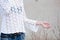 Lady wear white gauzy shirt