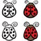 Ladybird or Ladybug Lady Bug Logo Design Collection as Illustration Vector