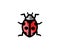 Ladybird logo template. Insect ladybug vector design