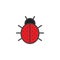 Ladybug animal filled outline icon