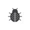 Ladybug animal icon vector
