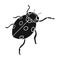 Ladybug is an arthropod.The insect beetle,ladybug single icon in black style vector symbol stock isometric illustration