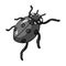 Ladybug is an arthropod.The insect beetle,ladybug single icon in monochrome style vector symbol stock isometric