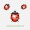 Ladybug background vector