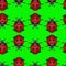 Ladybug beetle pattern in pop art style