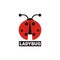 Ladybug design logo vector white background - animal - insect