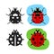 Ladybug flat color vector icon