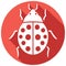 Ladybug flat icon vector illustration