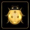 Ladybug gold insect small icon