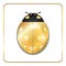 Ladybug gold insect small icon