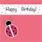 Ladybug Happy Birthday Invitation