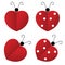 Ladybug heart illustration on a white