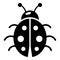 Ladybug icon, simple black style