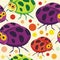 Ladybug insects Seamless pattern design