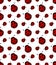Ladybug or ladybird seamless pattern, realistic red and black beetle for logo, ecology poster, summer or spring poster, seasonal