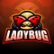 Ladybug mascot esport logo design