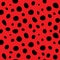 Ladybug polka dot background. vector