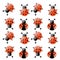 Ladybug seamless pattern