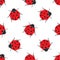 Ladybug seamless pattern design