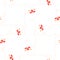 Ladybug seamless pattern. Ladybugs fly on a white background