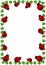 Ladybugs border frame with clovers