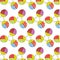 Ladybugs pattern and background isolated