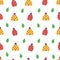 Ladybugs seamless pattern. Vector Illustration for printing, backgrounds, covers, packaging, greeting cards, posters, stickers,