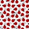 Ladybugs seamless texture