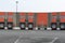 Laeken, Brussels Capital Region, Belgium, Brussels - Truck delivery docks at the morning fruit and vegetable market