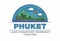Laem Phromthep Viewpoint of Phuket,Thailand Logo symbol flat design