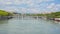 Lafayette bridge over river Rhone in Lyon