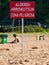 Laga beach poster for dangerous area for bathers