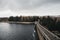 Laggan Dam and Roy bridge on River Spean in Scotland.