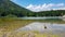 Laghi di Fusine - Ducks swimming with scenic view of Superior Fusine Lake (Laghi di Fusine) in Tarvisio