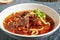 Lagman or Laghman of Beef and Pulled Homemade Noodles