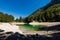 Lago del Predil - Alpine lake Tarvisio Friuli Italy