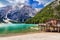 Lago di Braies, Italy - Dolomites mountains scenics