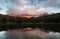 Lago di Carezza at sunset