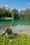 Lago di Fusine e monte Mangart