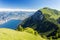 Lago di Garda lake from mountain Monte Baldo